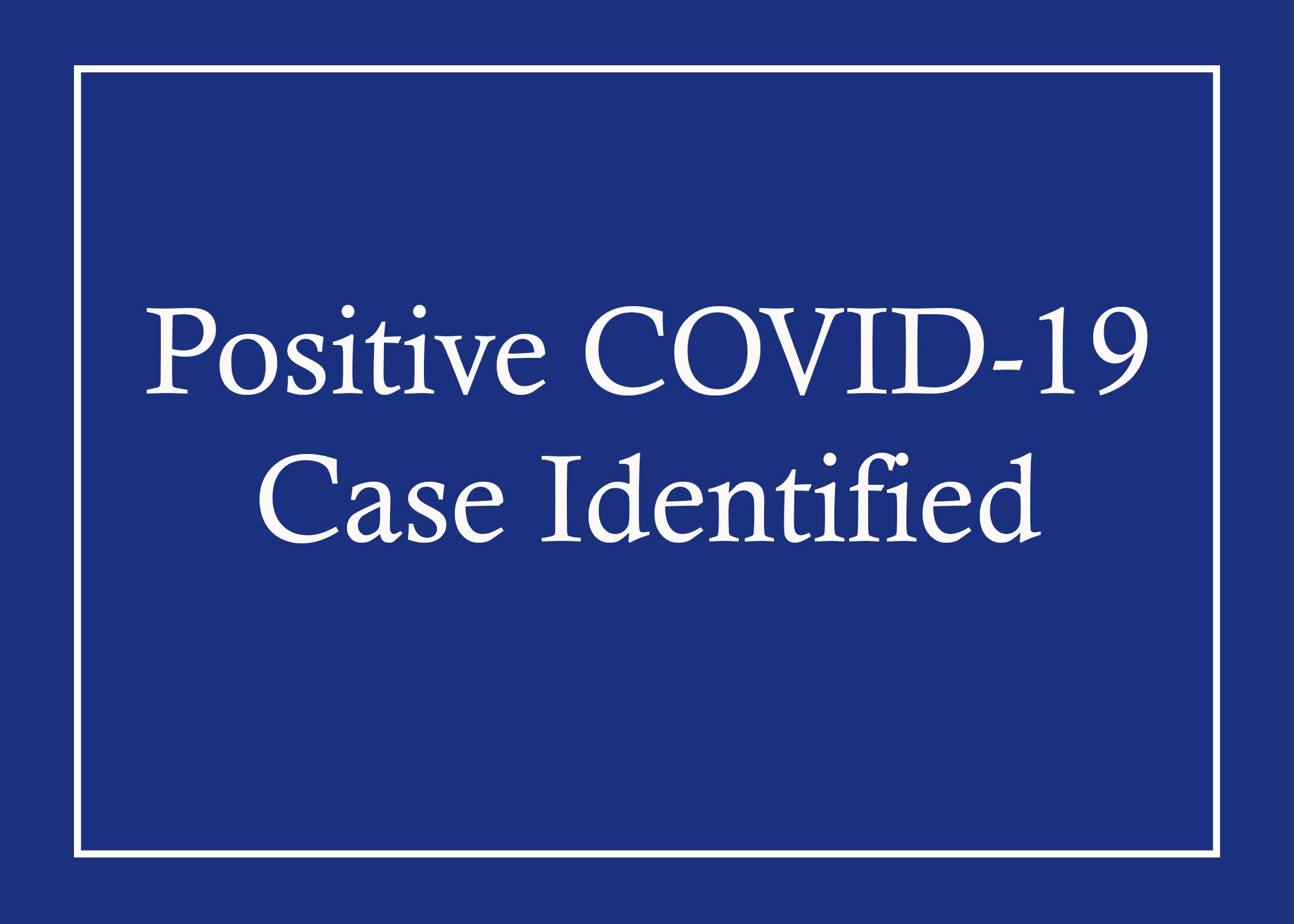 Confirmed COVID-19 Case at Topeka Correctional Facility