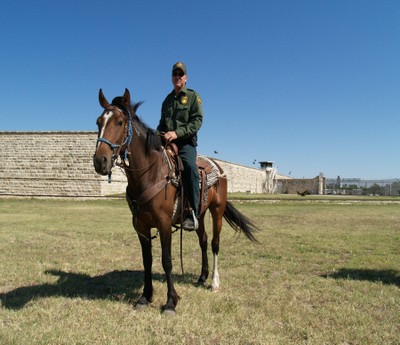 Border Patrol on horseback