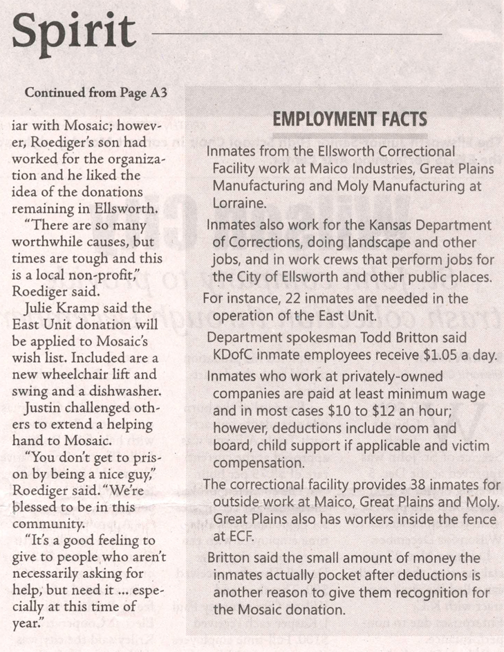 ECF donation news article 2