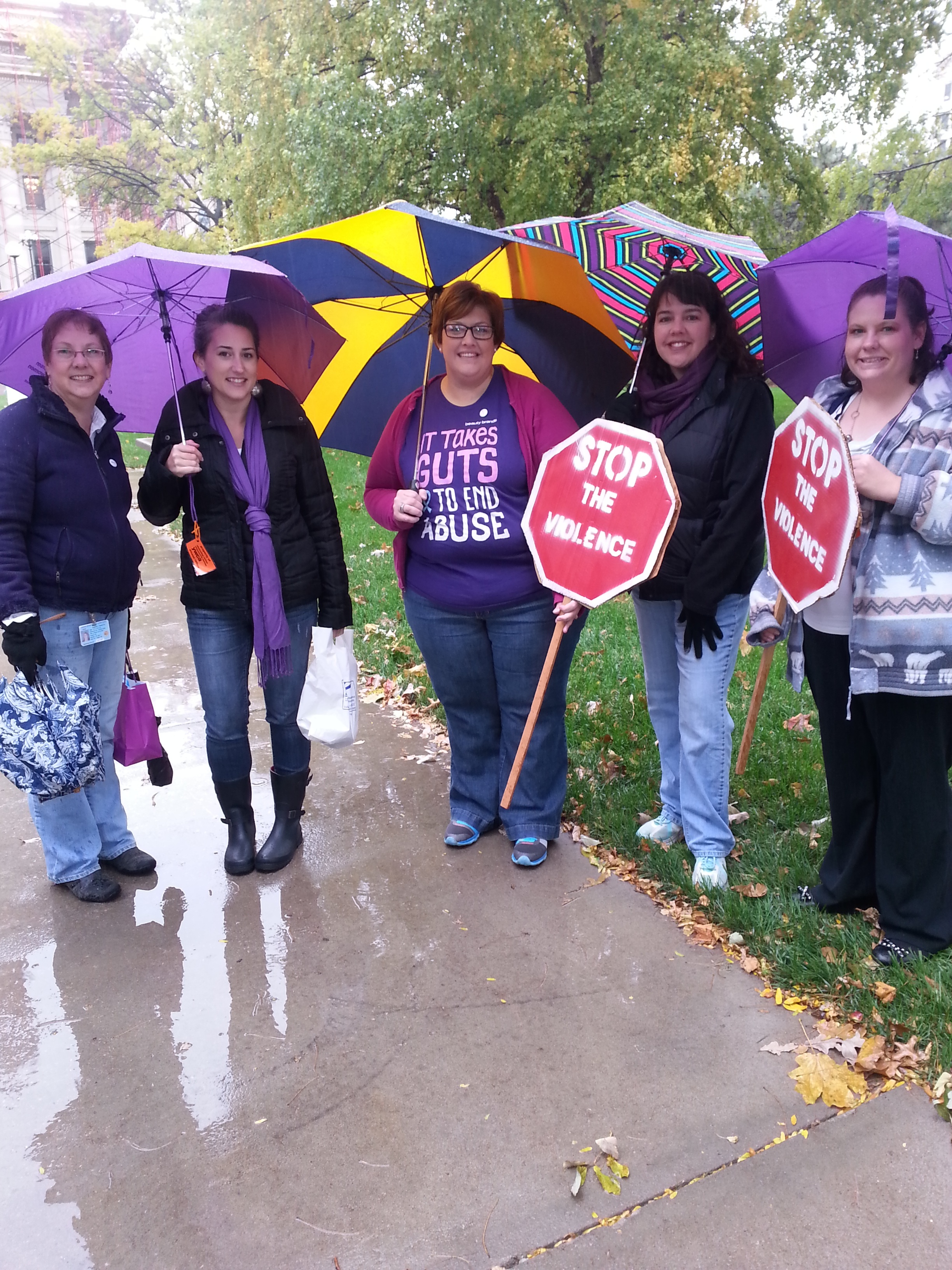 Victim Services staff at rally